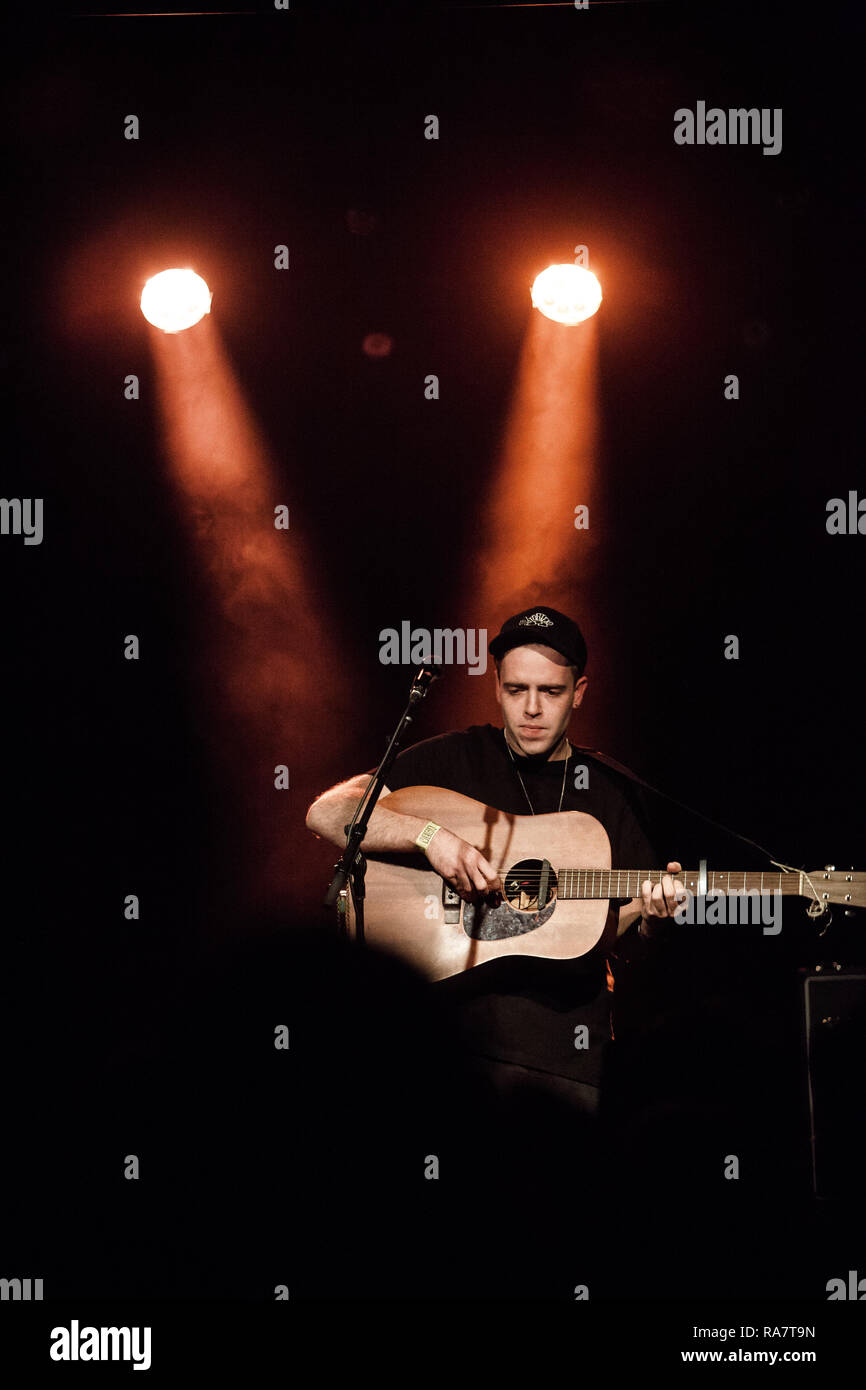 Der englische Sänger und Songwriter Benjamin Franz Leftwich führt ein Live Konzert bei VEGA in Kopenhagen. Dänemark, 06.10 2016. Ohne DÄNEMARK Stockfoto