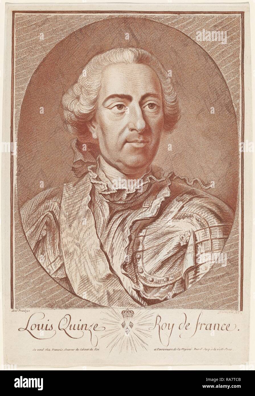 Jean-Charles Francois, Louis quinze, Roy de France (Louis XV), Französisch, 1717 - 1769, 1767, Kreide, Walze, und Neuerfundene Stockfoto