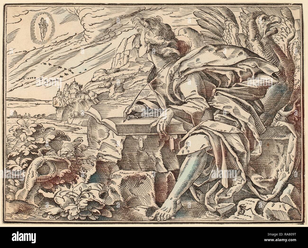 Christoph Murer, die vier Reiter der Apokalypse, Schweiz, 1558 - 1614, veröffentlicht 1630, Holzschnitt auf Bütten neuerfundene Stockfoto