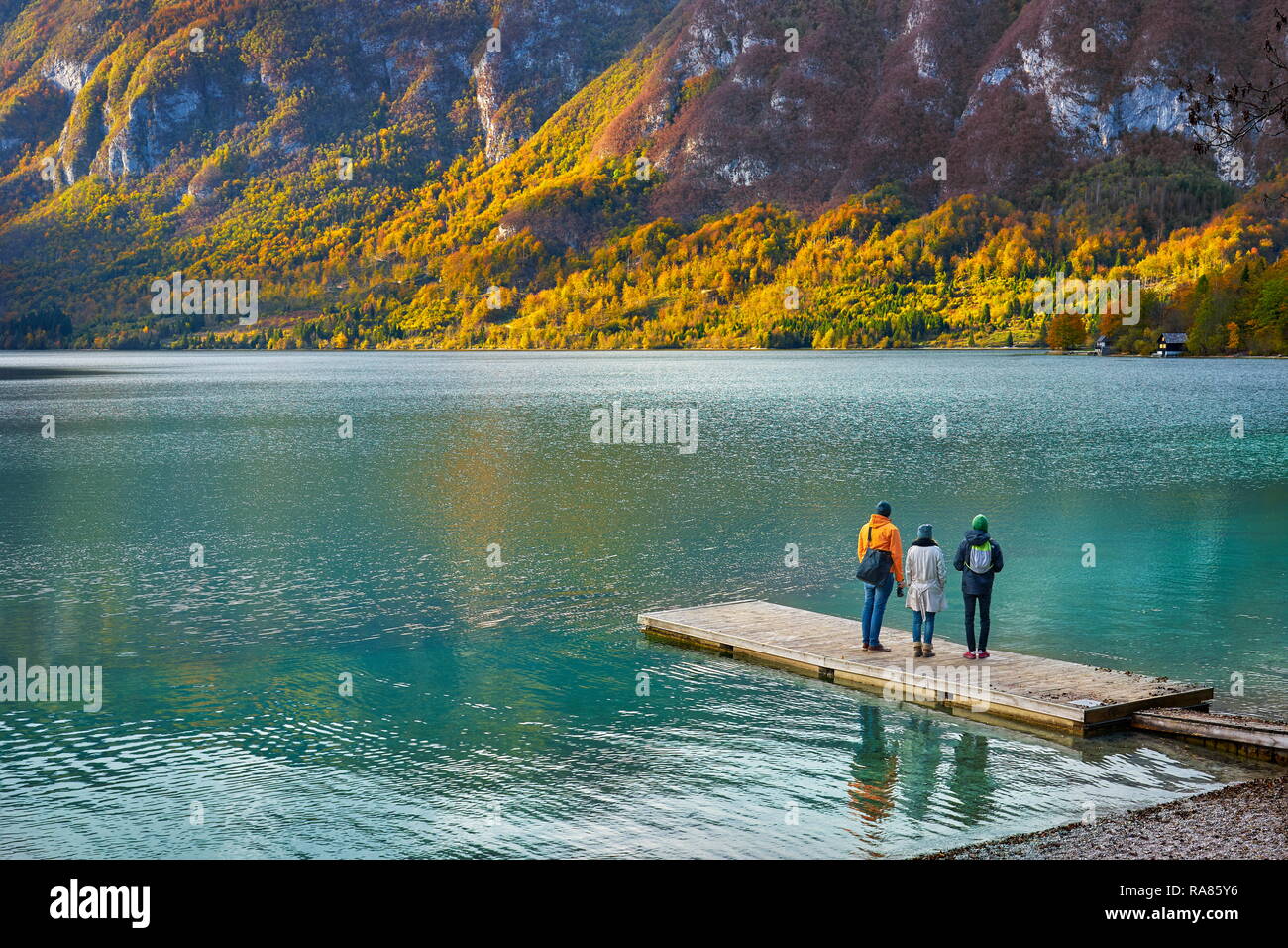 Bohinj See, Nationalpark Triglav, Julische Alpen, Slowenien Stockfoto