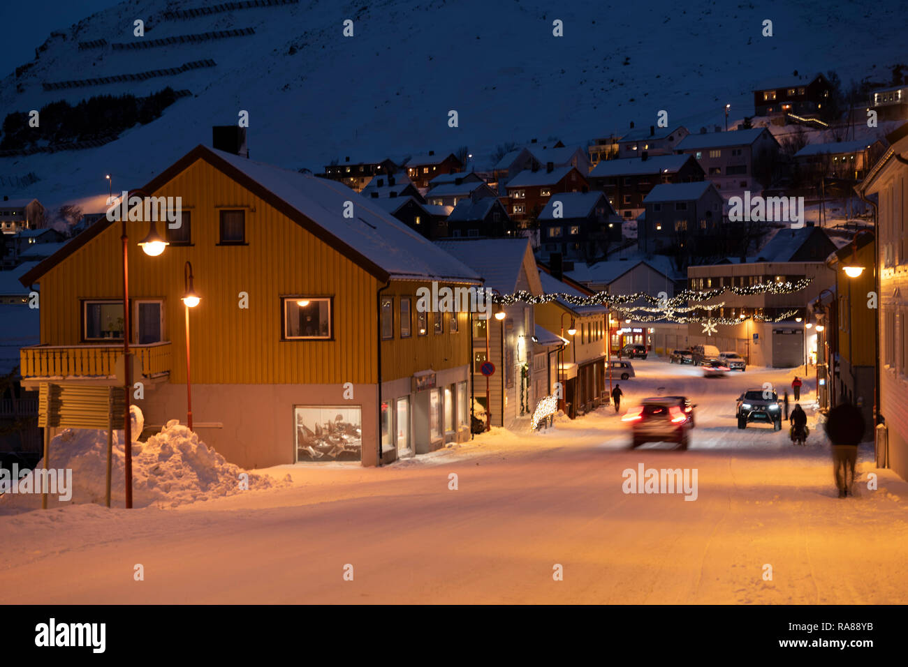 Main Street in Gotland, Norwegen. Stockfoto