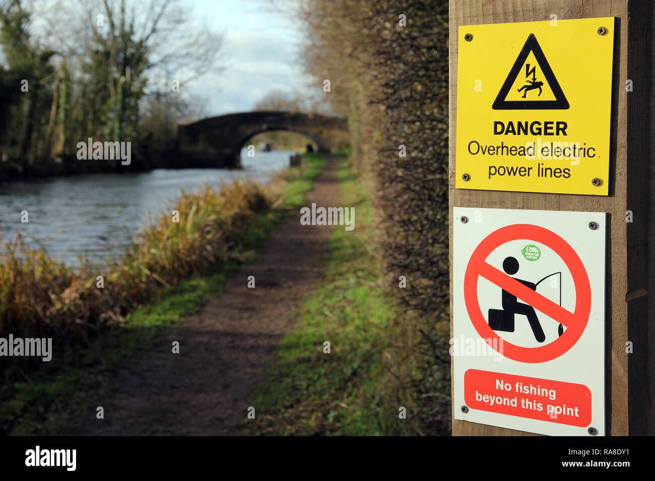Grand Union Canal Leicester Navigation Stockfoto