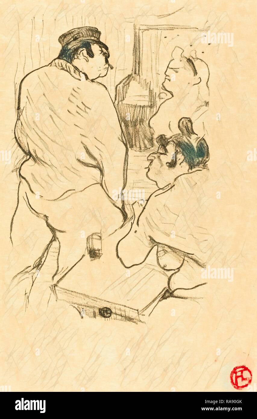 Henri de Toulouse-Lautrec (Französisch, 1864-1901), Terror von Grenelle (La terreur de Grenelle), 1894, Lithographie in Neuerfundene Stockfoto