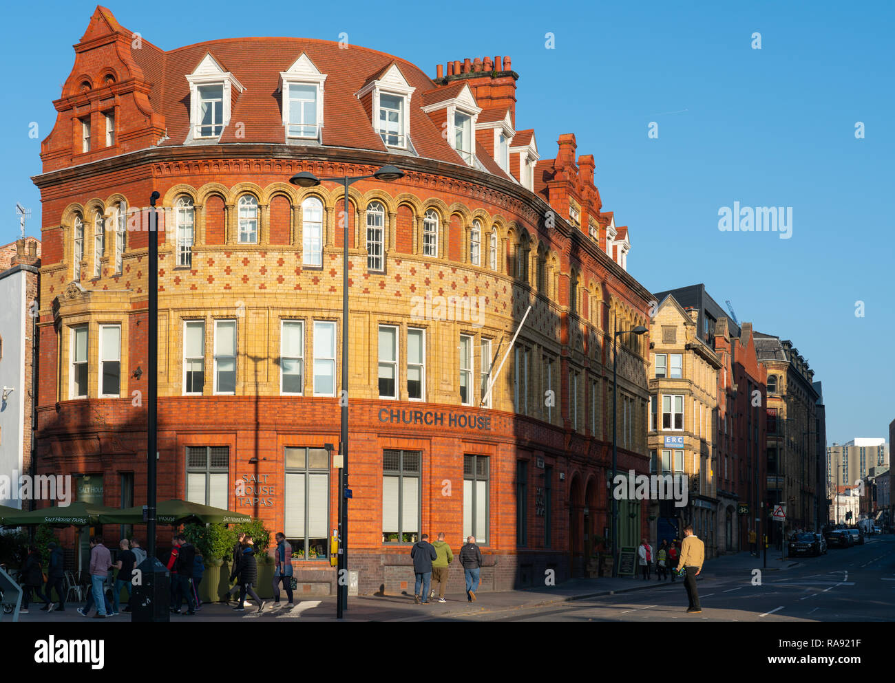 Kirche Haus, an der Kreuzung von Hanover Street und Paradise Street, Liverpool. Bild im November 2018 getroffen. Stockfoto