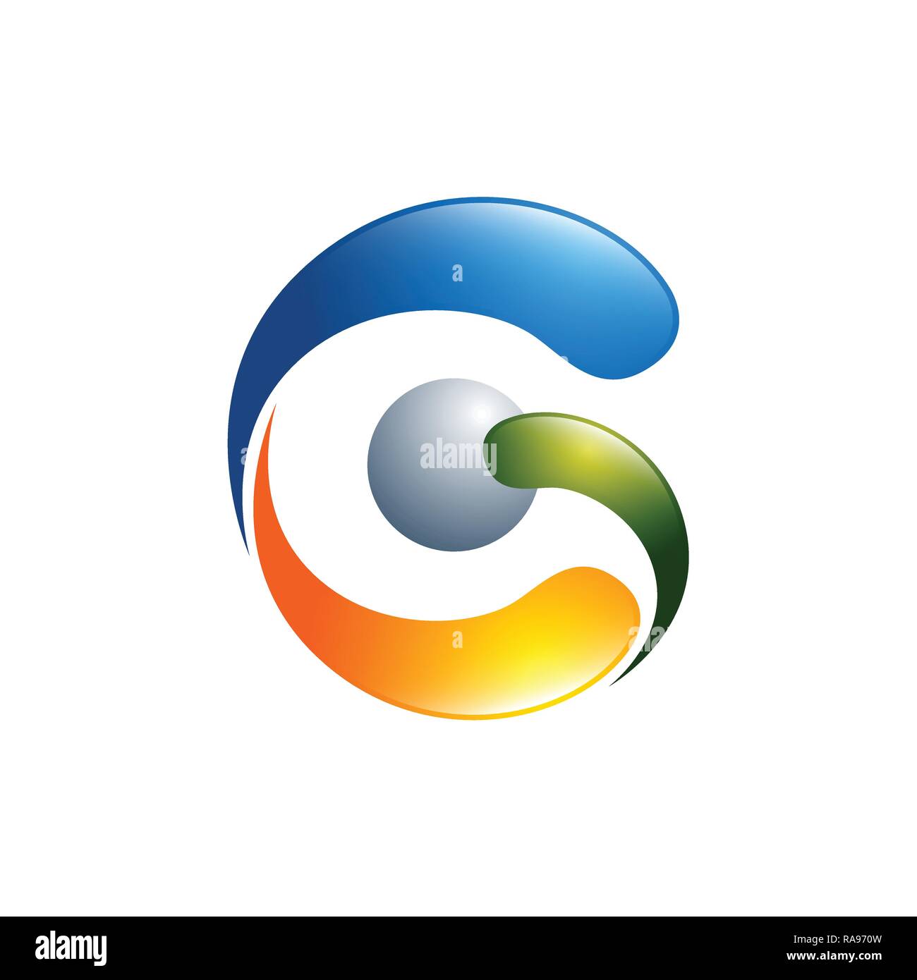 G schreiben Logo Design Vector Illustration Vorlage, G schreiben logo Vektor, kreatives Schreiben G-brief-Logo, Buchstabe g logo Konzept. Vector Illustration EPS Stock Vektor