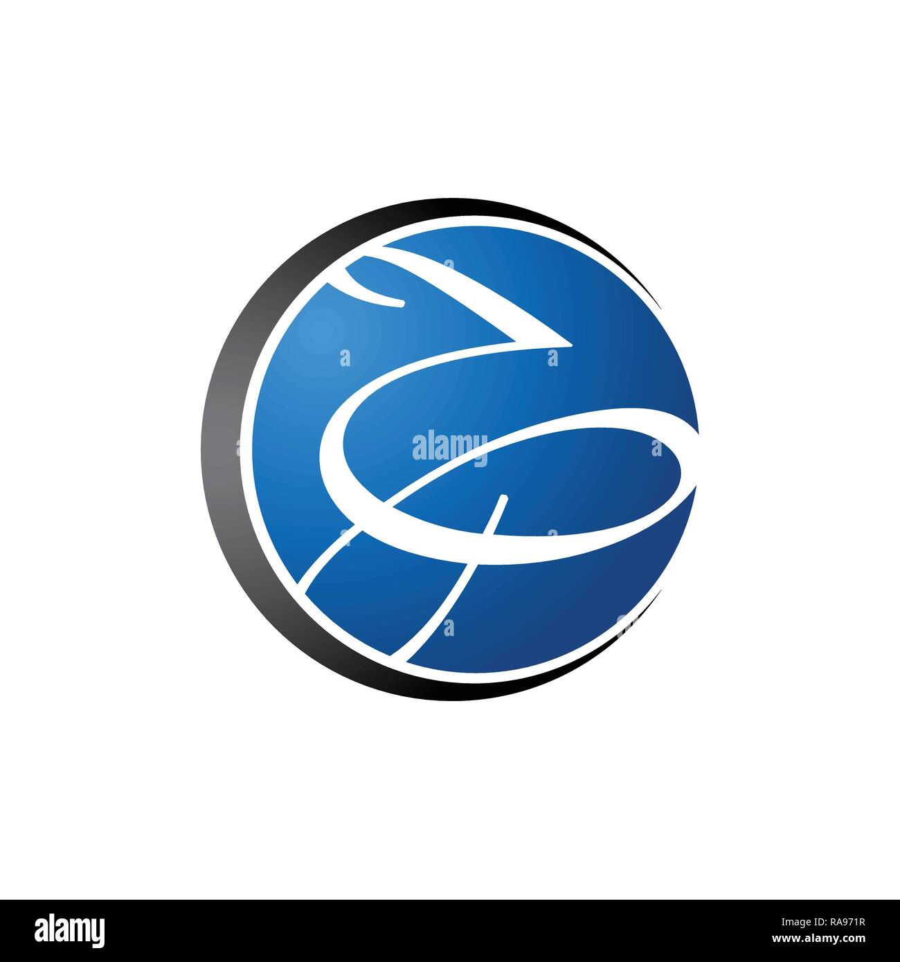 Abstrakte Logo für das Unternehmen. Corporate Identity Design Element. Internet Technik, Netzwerk, Verteilung, Bank, Weltkarte logo Idee. Glob Stock Vektor