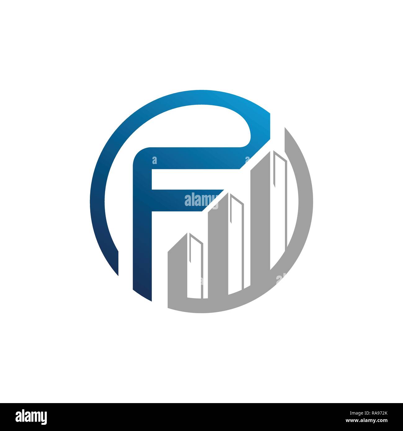 Kreatives Schreiben F quadratische Logo template Vector Illustration, Logo für Corporate Identity der Firma der Buchstabe F, typographische Schrift Stock Vektor
