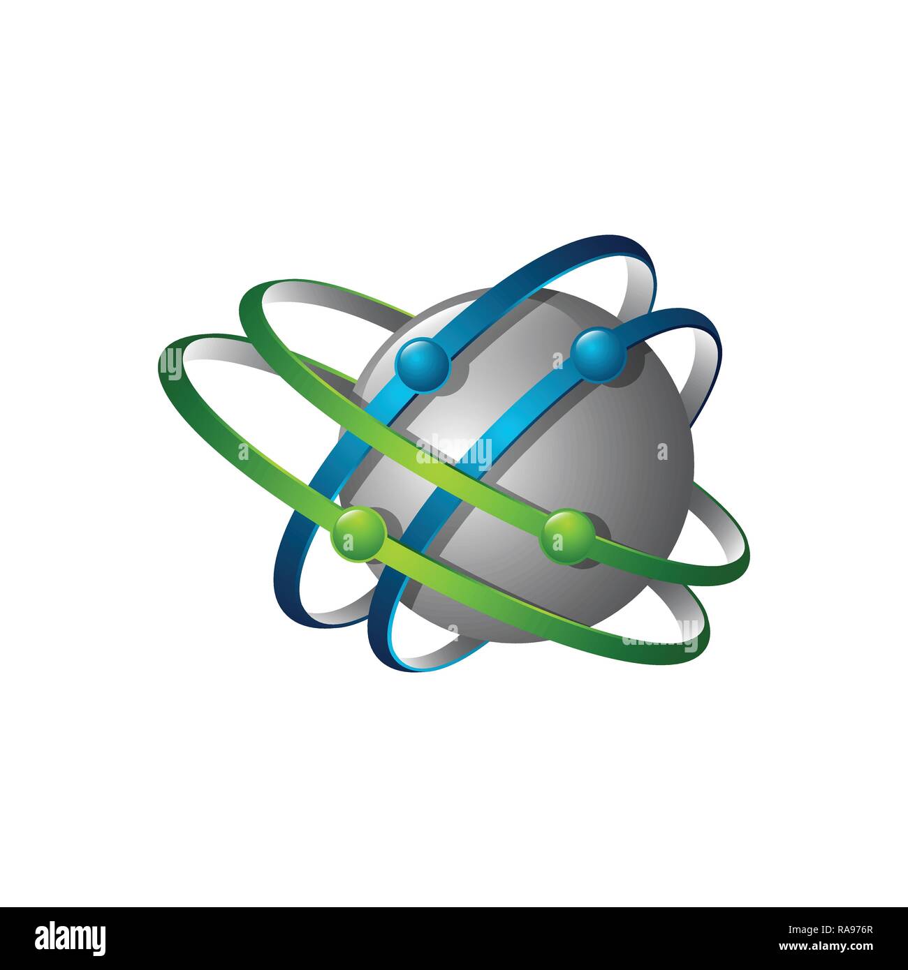 Vorlage Logo Design Globus. Vektor-Illustration-Symbol Stock Vektor