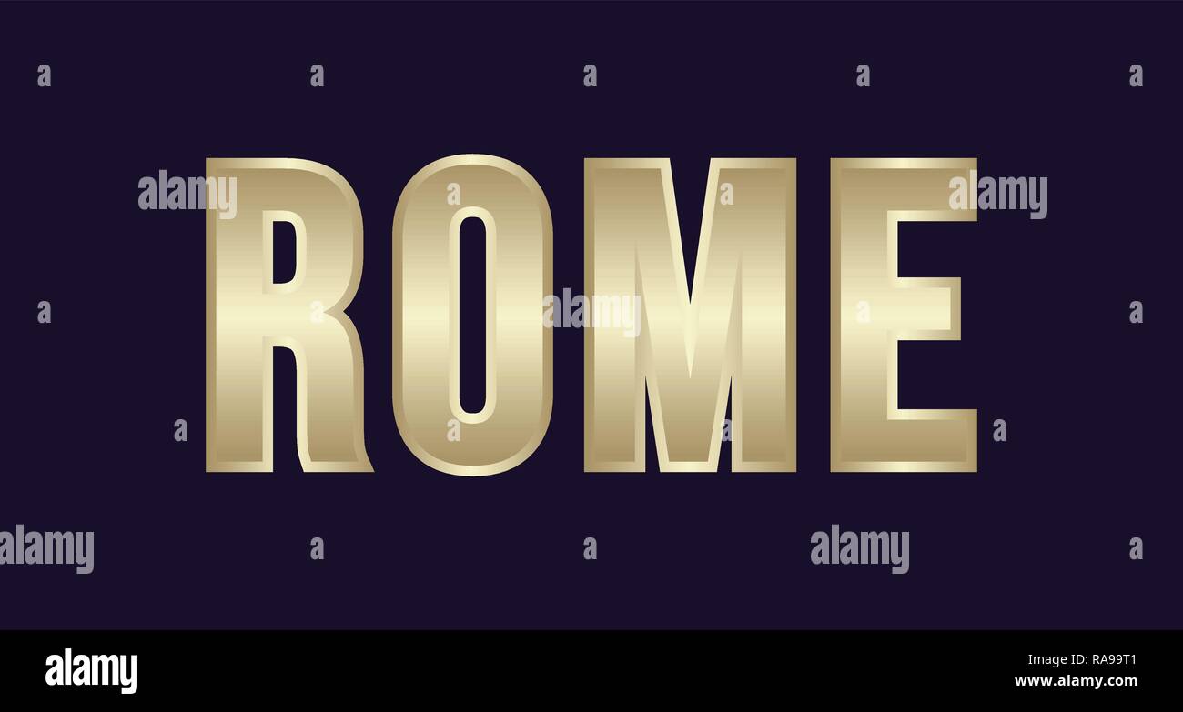 Stadt Rom Typografie vektor design. Grußansagen für T-Shirts, Poster, Karten und mehr Stock Vektor