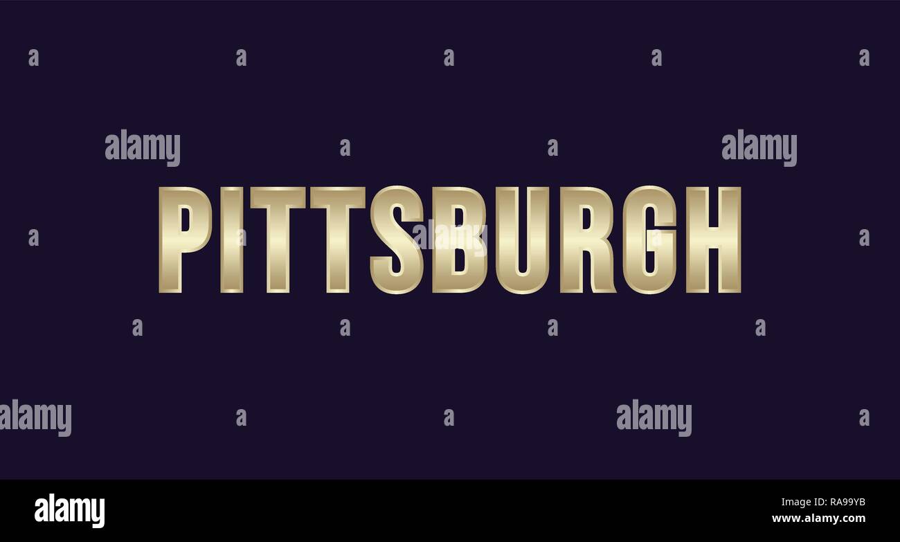 Pittsburgh City Typografie vektor design. Grußansagen für T-Shirts, Poster, Karten und mehr Stock Vektor