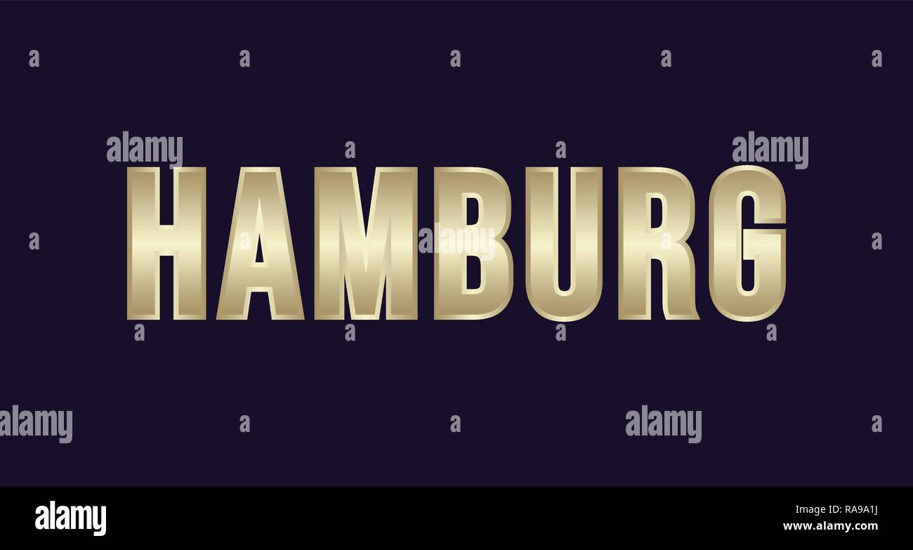 Hamburg City Typografie vektor design. Grußansagen für T-Shirts, Poster, Karten und mehr Stock Vektor