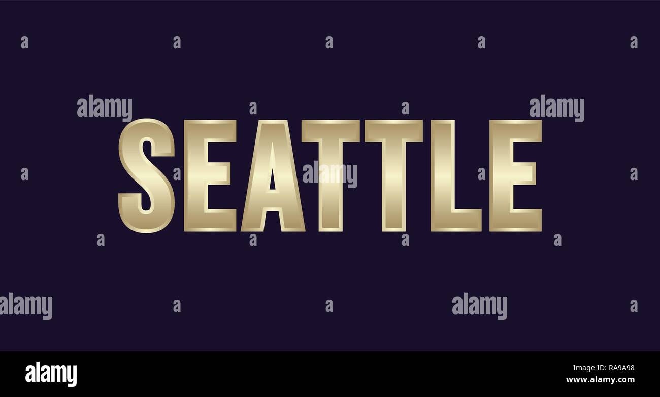 Seattle City Typografie vektor design. Grußansagen für T-Shirts, Poster, Karten und mehr Stock Vektor