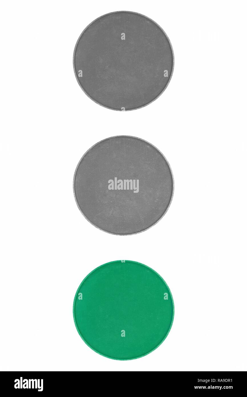 Ampel grünes Licht Bedeutung gehen, wenn der Weg frei ist Stockfoto