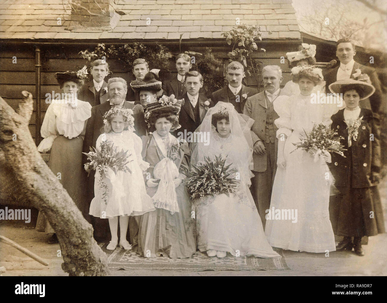 Historisches Archiv Bild der Hochzeit, Kent, England, c 1910 s Stockfoto