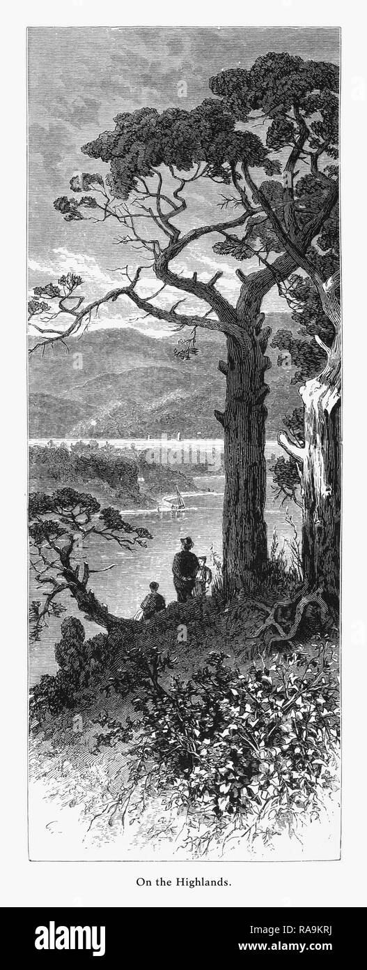 Auf der Highlands, die neversink Highlands, New Jersey, USA, US-amerikanischen Viktorianischen Gravur, 1872 Stockfoto