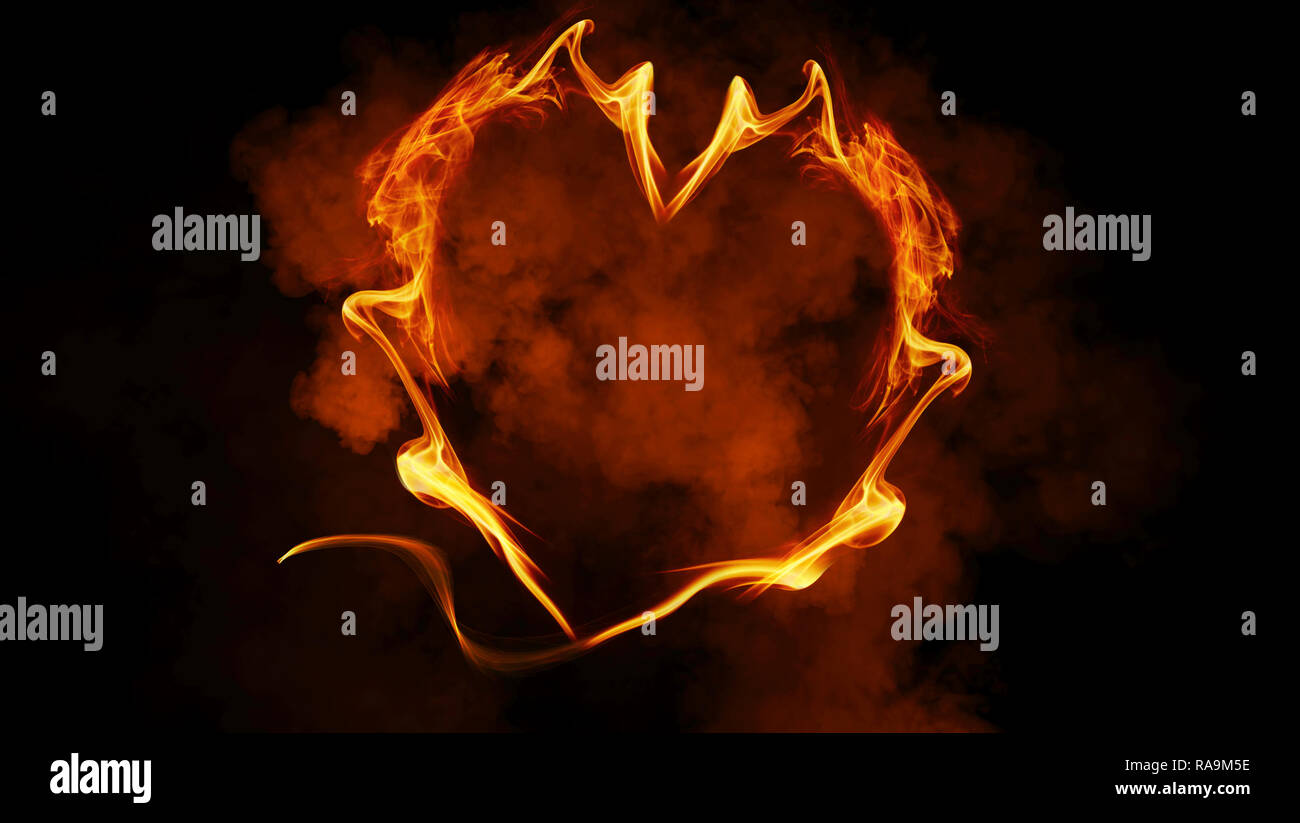 Hintergrund Feuer Herz Bilder
