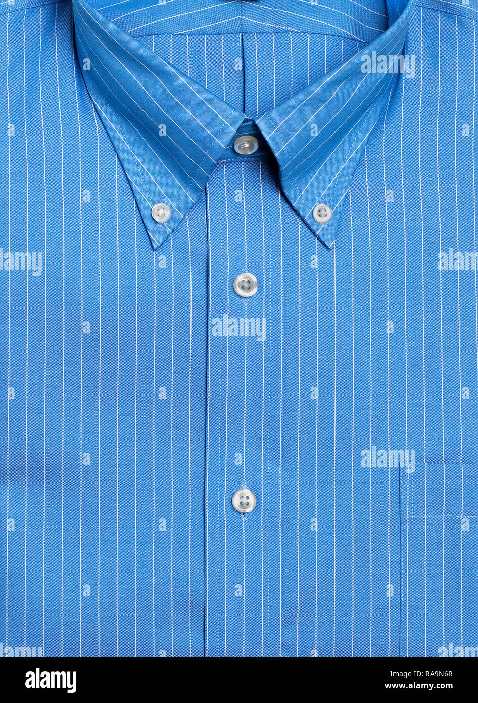 Herren Blau Hemd mit Button-down-Kragen. Stockfoto