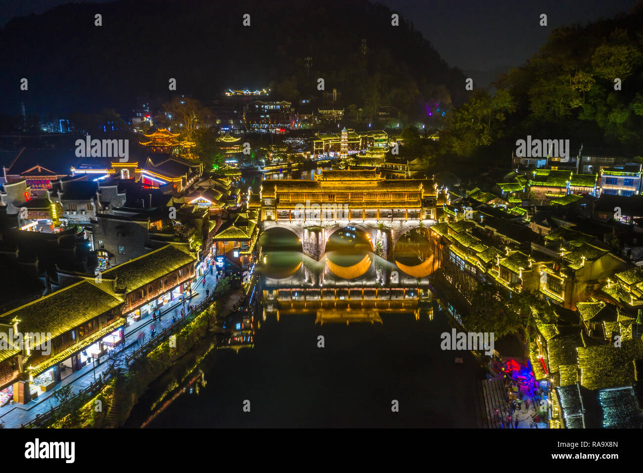 Phoenix alte Stadt, Fenghuang County in der Provinz Hunan, China Stockfoto