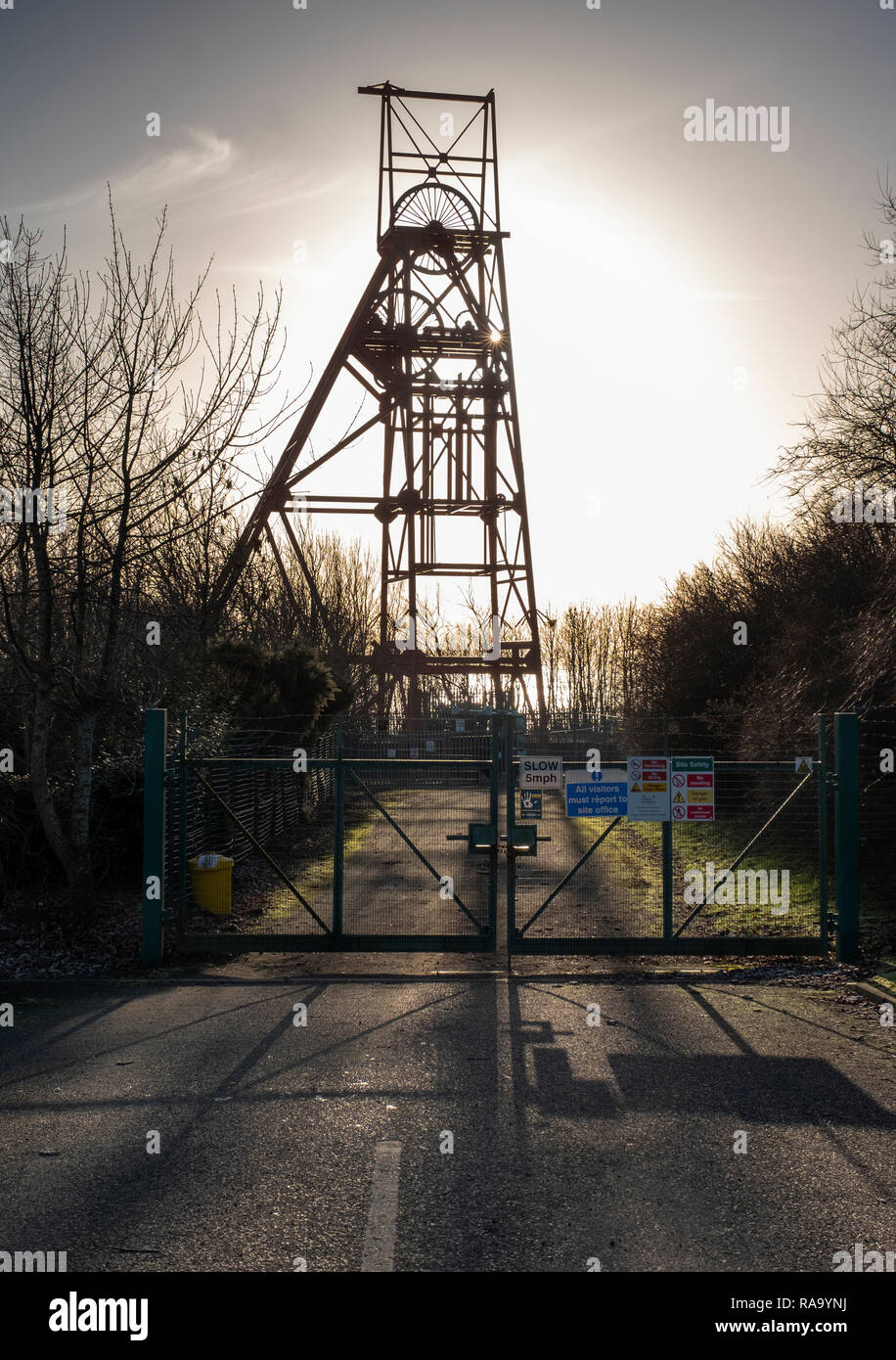 Gewundenen Gang (PIT) an der ehemaligen Frances Colliery, Dysart Fife, Schottland Stockfoto