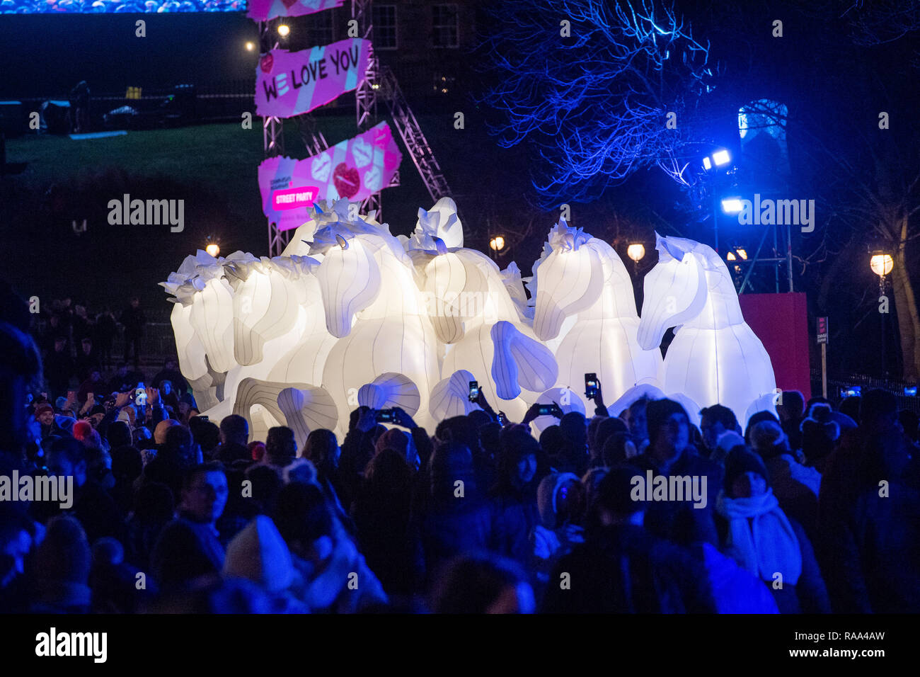 Edinburgh's Hogmanay Stockfoto