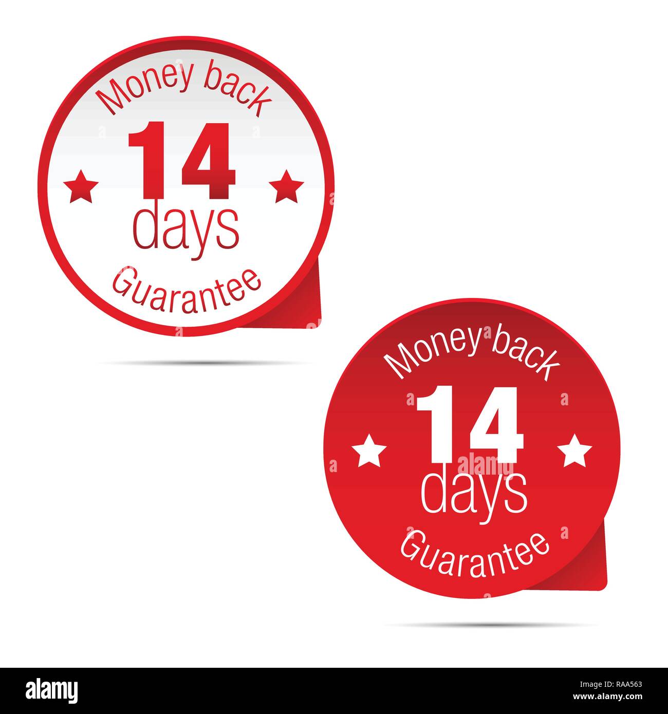 Geld-zurück-Garantie 14 Tage Stock Vektor