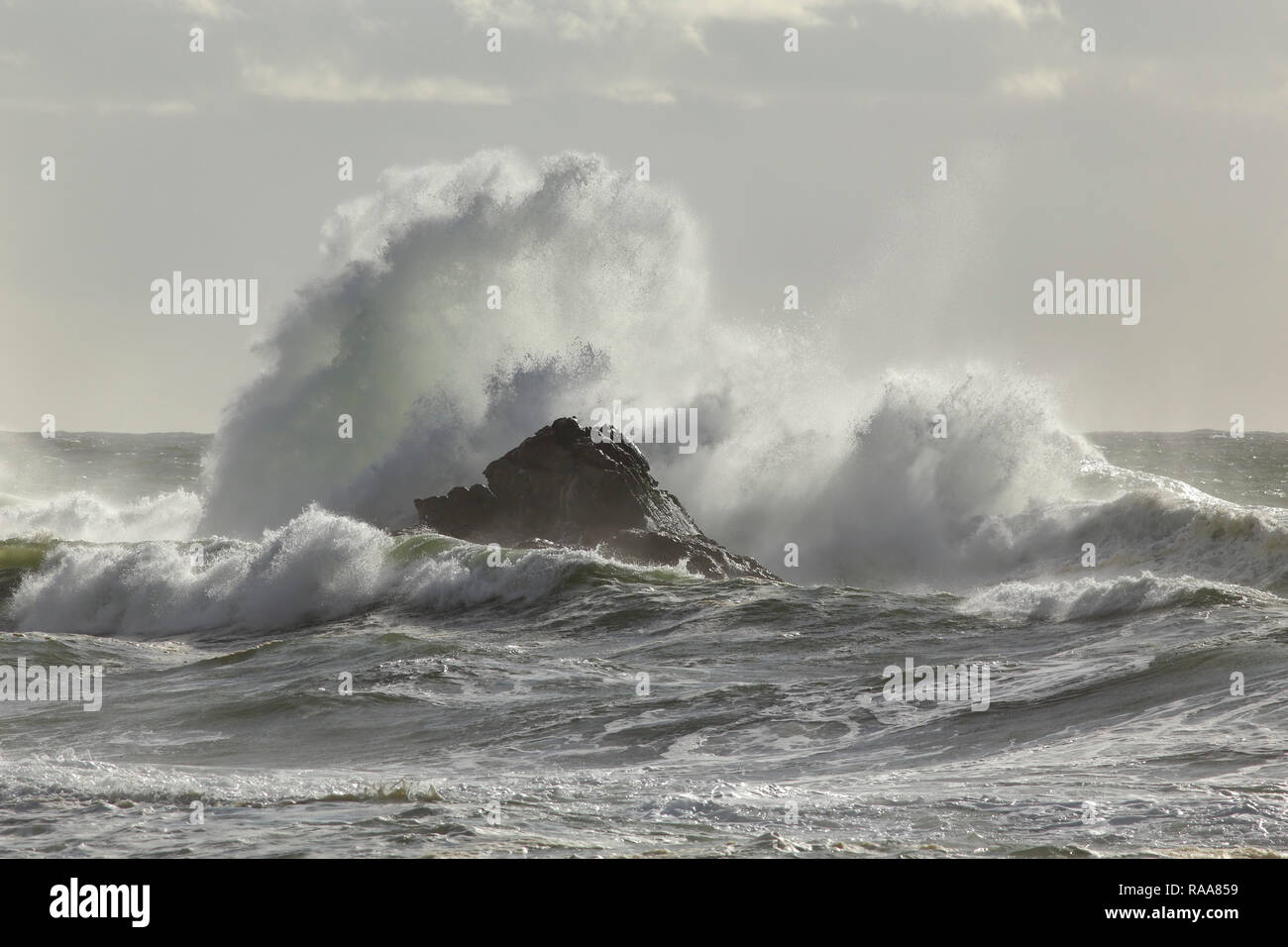 Big Stormy Sea Wave splash. Stockfoto