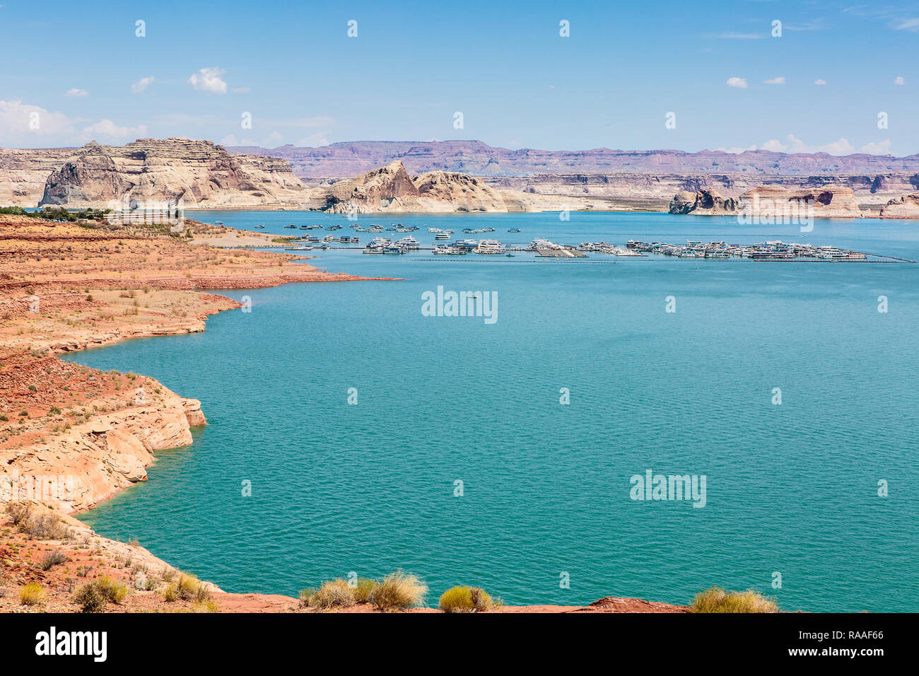 Blick auf Lake Powell, Glen Canyon, Arizona, Utah, USA Stockfoto
