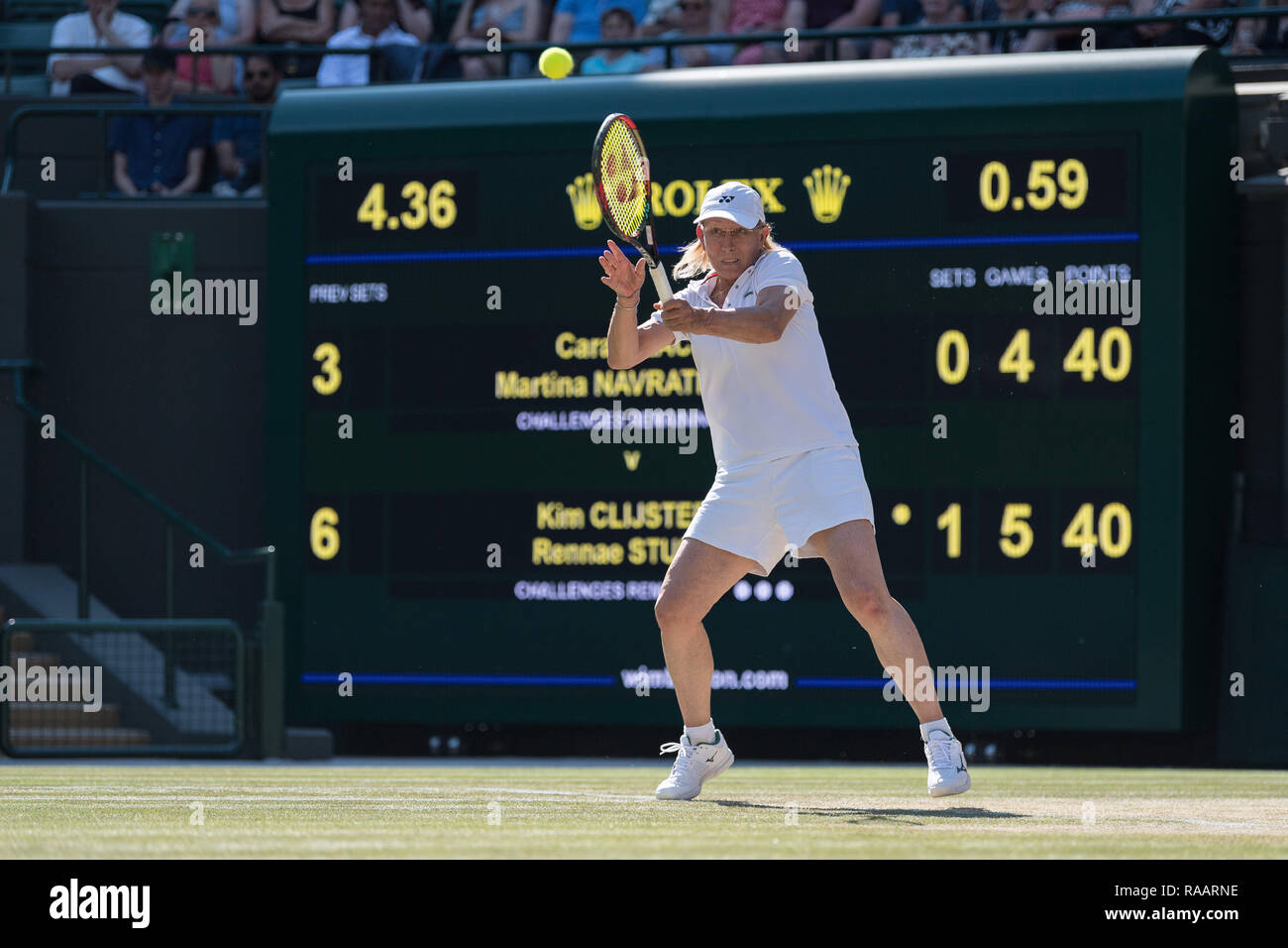 15. Juli 2018. Die Wimbledon Tennis Championships 2018 auf der All England Lawn Tennis und Croquet Club, London, England, UK statt. Damen INVITATIO Stockfoto