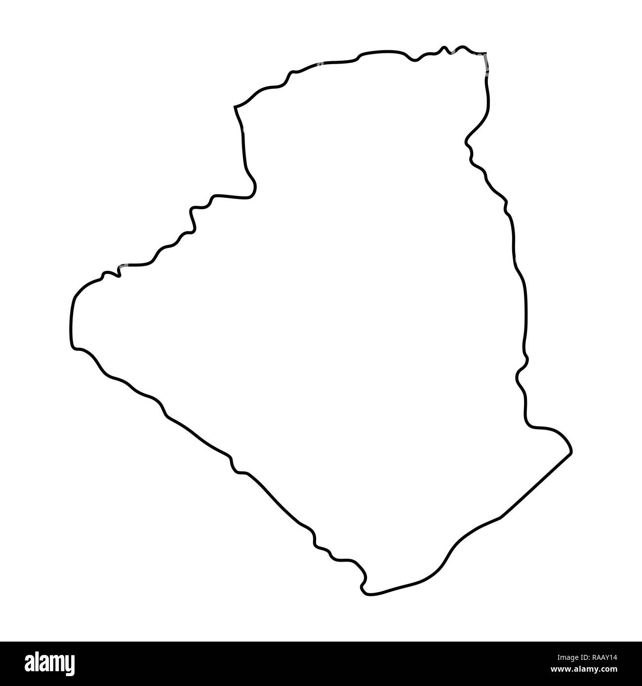 Karte von Algerien - skizzieren. Silhouette der Karte von Algerien Abbildung Stockfoto