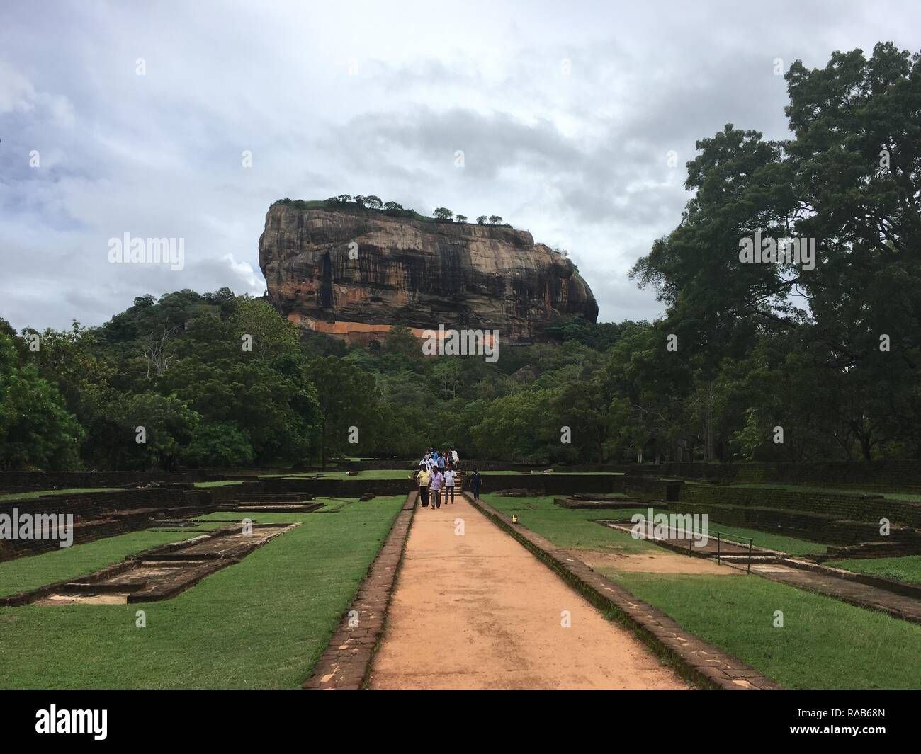 Eine alte Festung in der Nähe von Dambulla, Sigiriya Felsen, Lion Rock Stockfoto