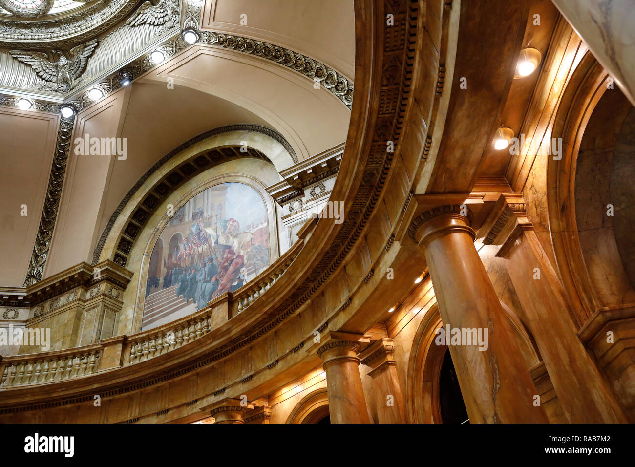 Die alte Halle der Fahnen auf dem Statehouse, Boston, Massachusetts, USA Stockfoto