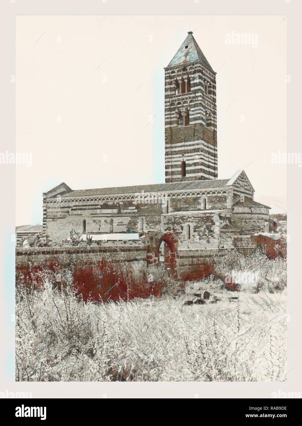 Sardinien Sassari Sassari Umgebung SS. Trinità di Saccargia Camaldolite, das ist mein Italien, die italienische Land der Neuerfundene Stockfoto