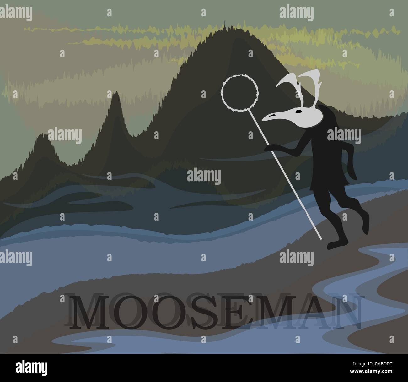 Grafik für das Spiel über die finnisch-ugrischen Stämme mooseman Stock Vektor