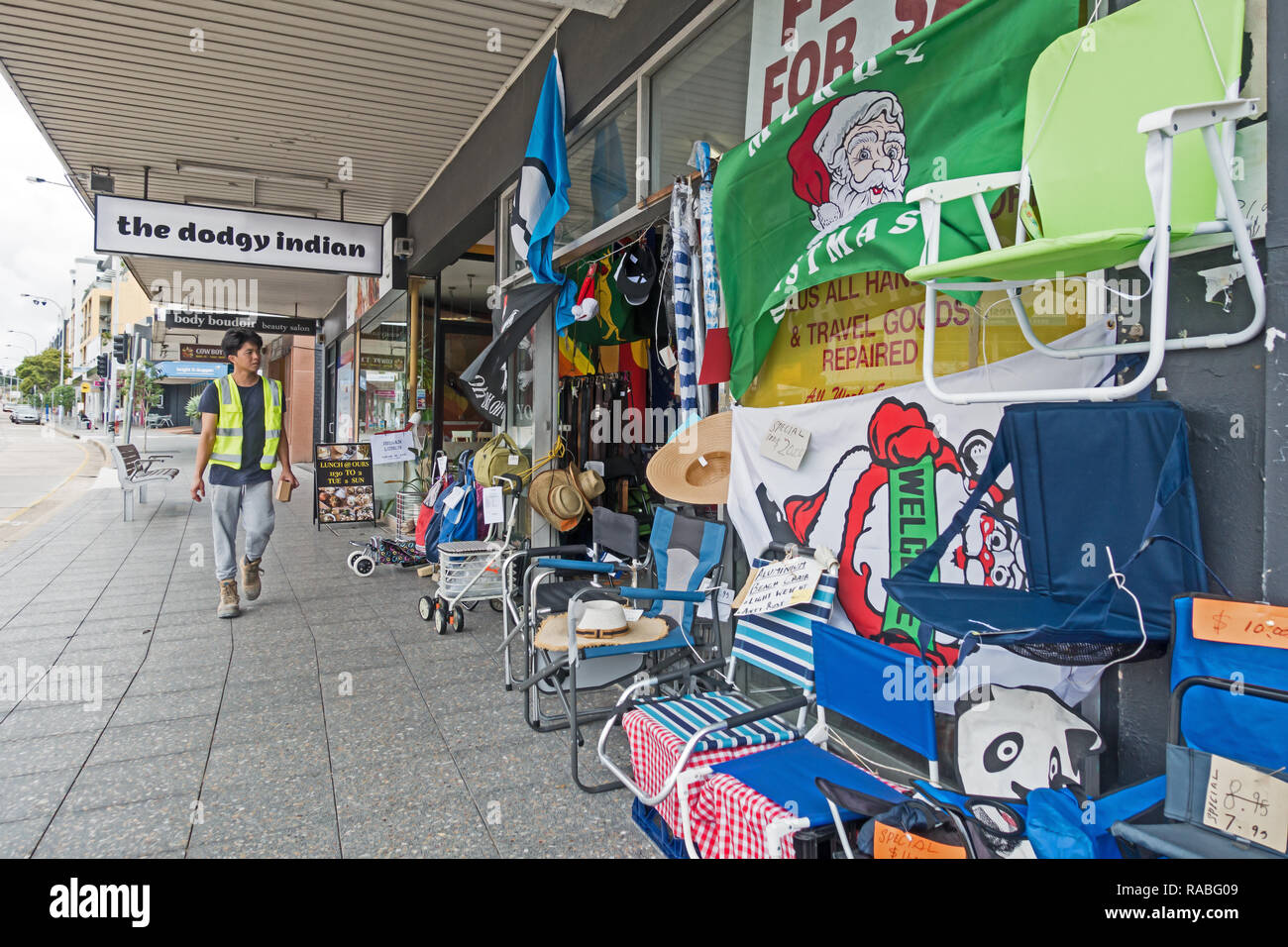 "Die Dodgy indischen "Schnäppchen speichern. Pittwater Road Dee Why. Sydney Australien. Stockfoto