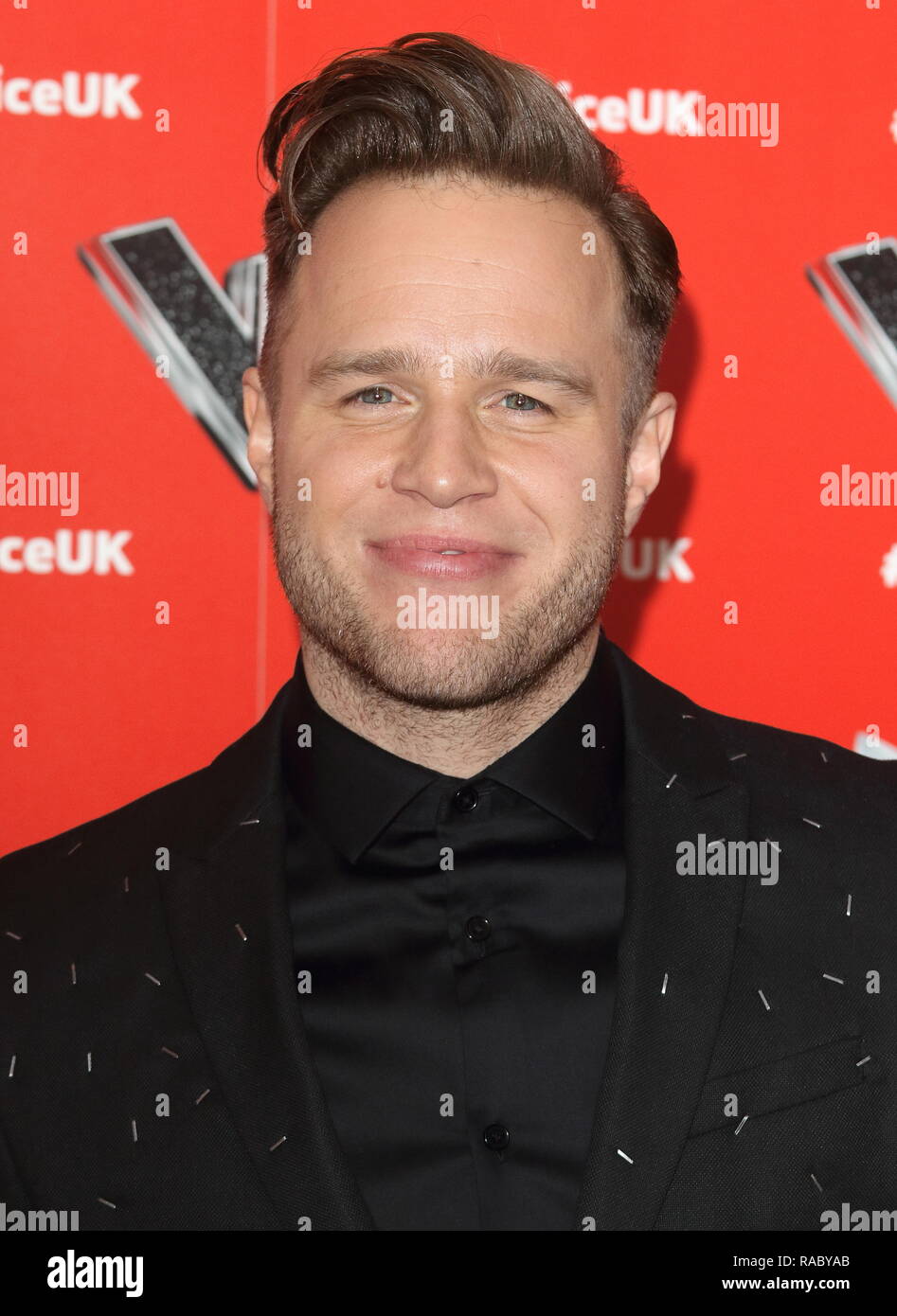 London, Großbritannien. 3 Jan, 2019. Olly Murs am Voice-UK-TV-Show starten in W Hotel, Leicester Square. Credit: Keith Mayhew/SOPA Images/ZUMA Draht/Alamy leben Nachrichten Stockfoto