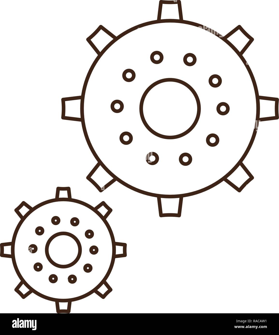 Motor Getriebe isolierte Symbol Stock Vektor