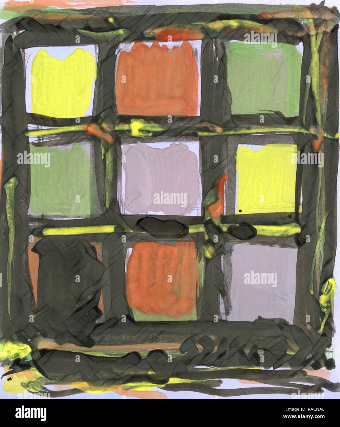 Susan Szikra, poetischen Geist, eine Reise durch Farben. Abstrakte expressionis. Neuerfundene durch Gibon. Klassische Kunst mit einem Neuerfundene Stockfoto