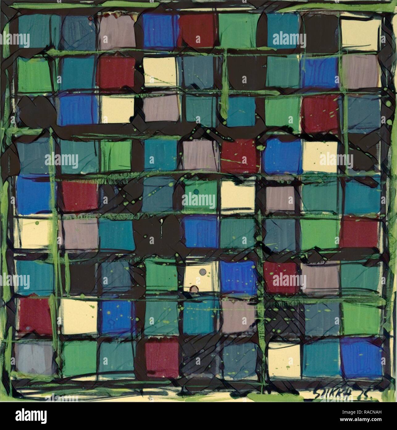 Susan Szikra, Formen von Berlin, Abstrakter Expressionismus, poetischen Geist, eine Reise durch die Farbe. Neuerfundene Stockfoto