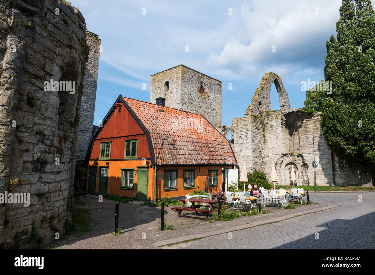 Stadt Visby, UNESCO-Weltkulturerbe, Gotland, Schweden, Skandinavien, Europa Stockfoto