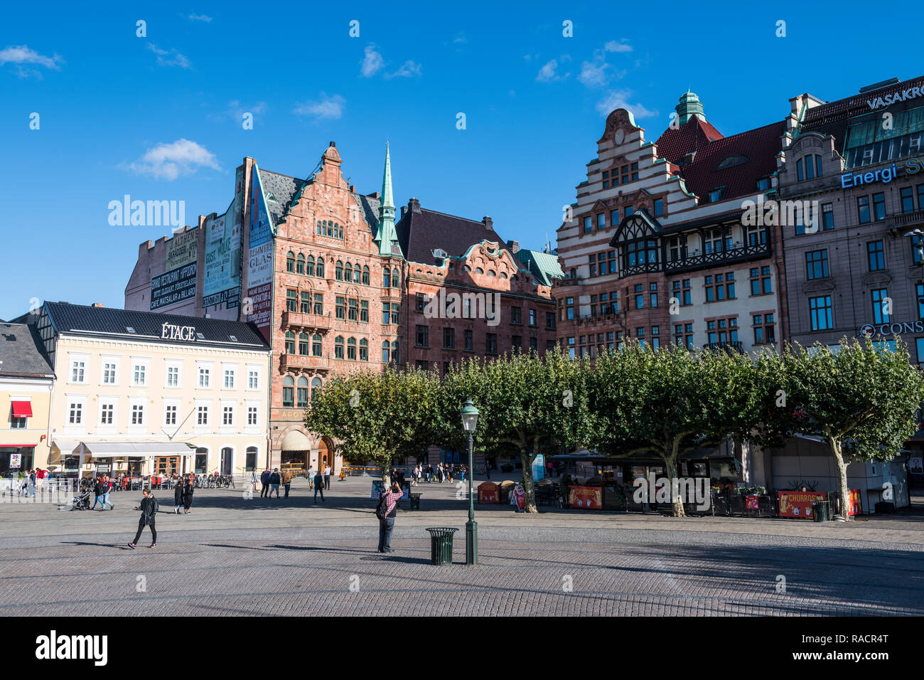 Historische Häuser, Stortorget, großen zentralen Platz in Malmö, Schweden, Skandinavien, Europa Stockfoto