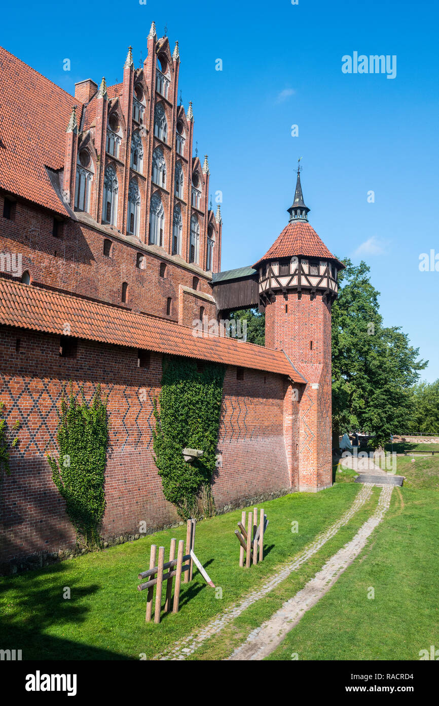 Die Marienburg, UNESCO-Weltkulturerbe, Malbork, Polen, Europa Stockfoto