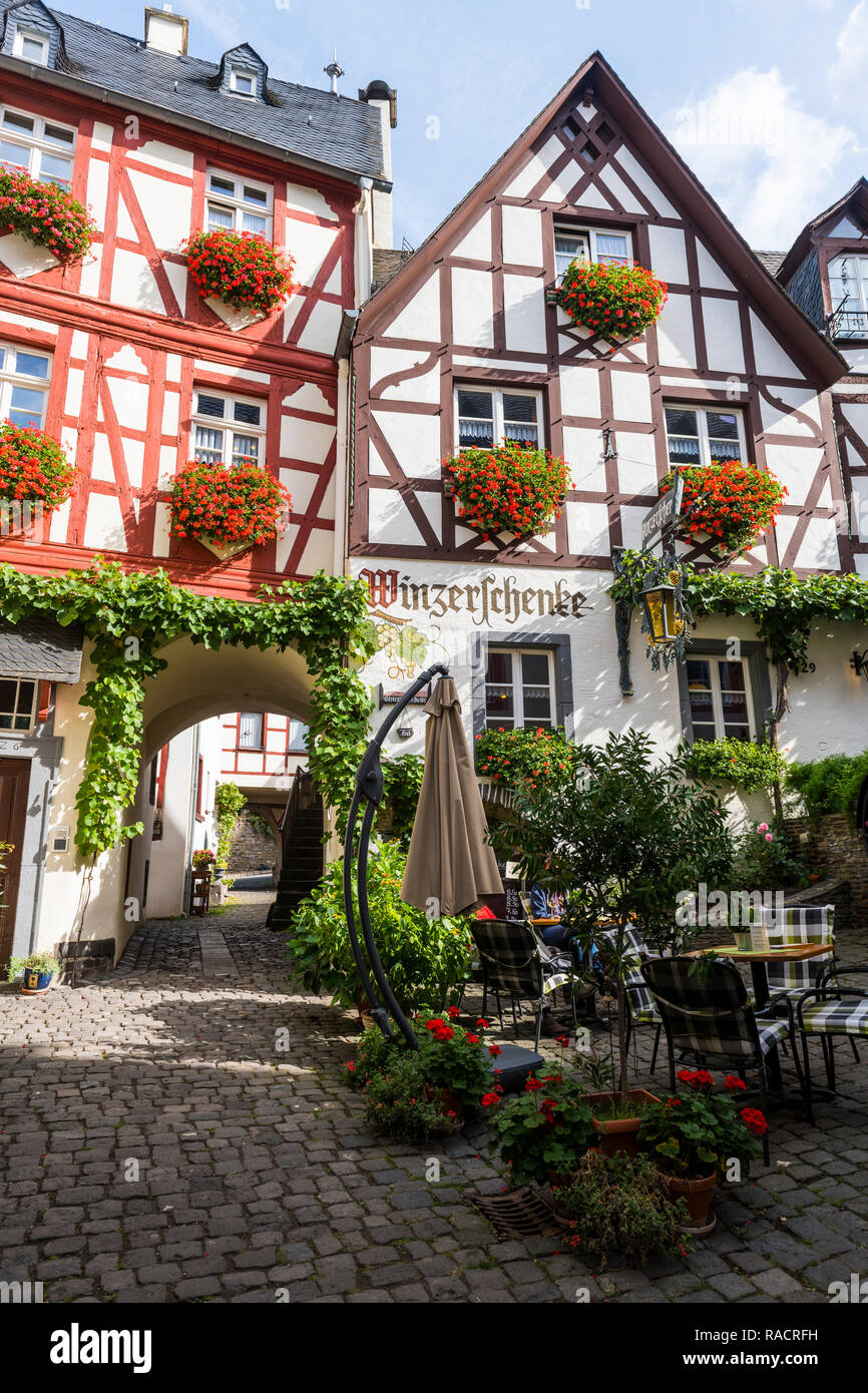 Die Altstadt von Beilstein an der Mosel, Rheinland-Pfalz, Deutschland, Europa Stockfoto
