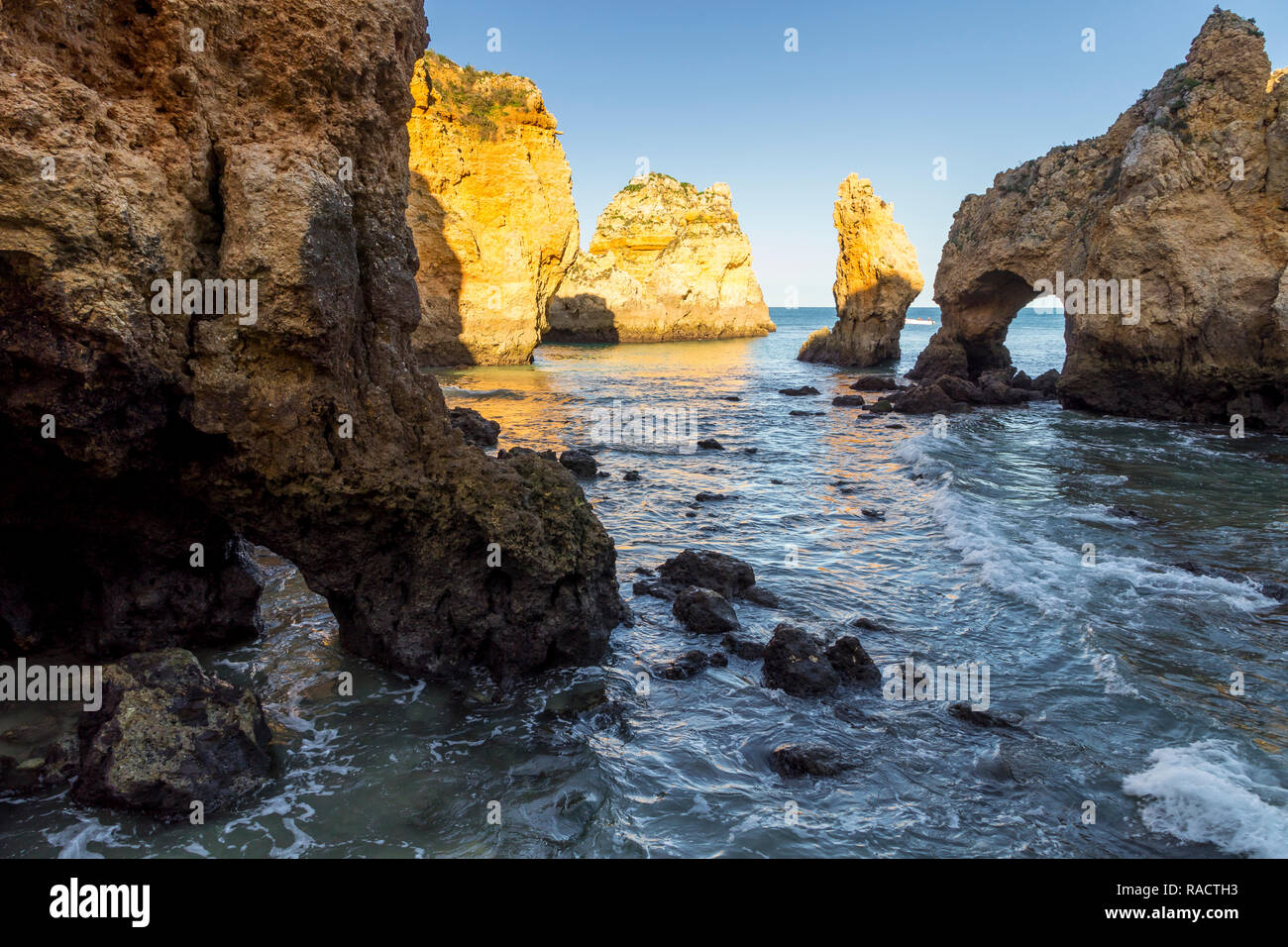 Ponta da Piedade, Lagos, Algarve, Portugal, Europa Stockfoto