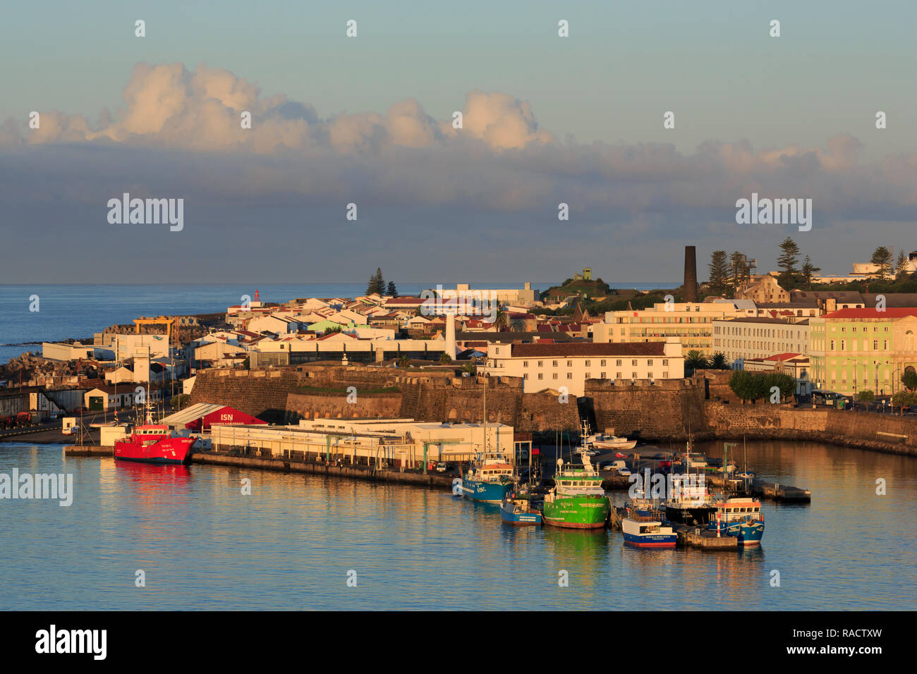 Fischerboote, Ponta Delgada, Sao Miguel, Azoren, Portugal, Atlantik, Europa Stockfoto