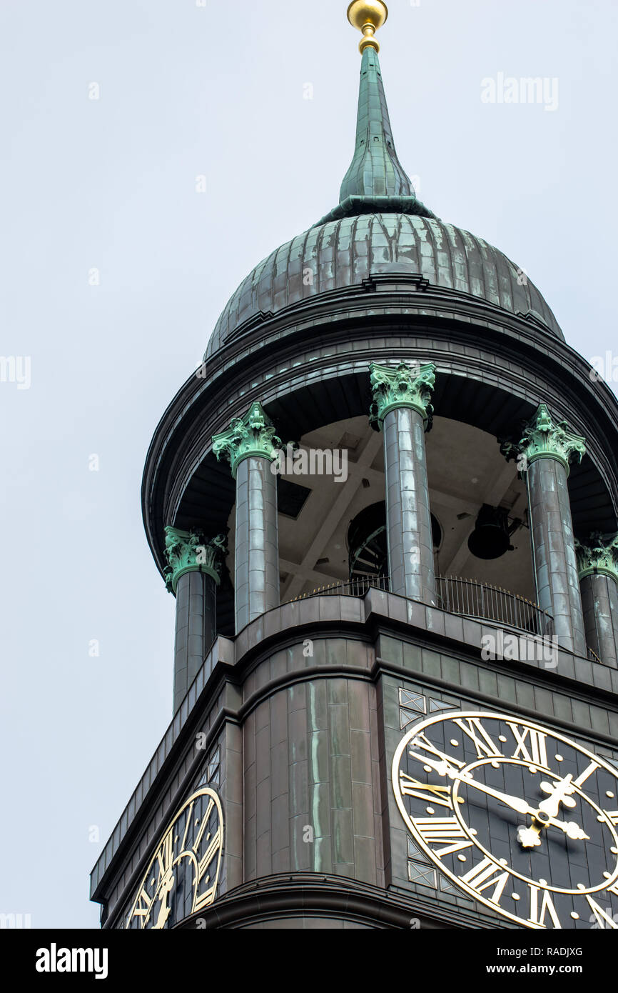 Top hamburg Michaelis Kirche Stockfoto