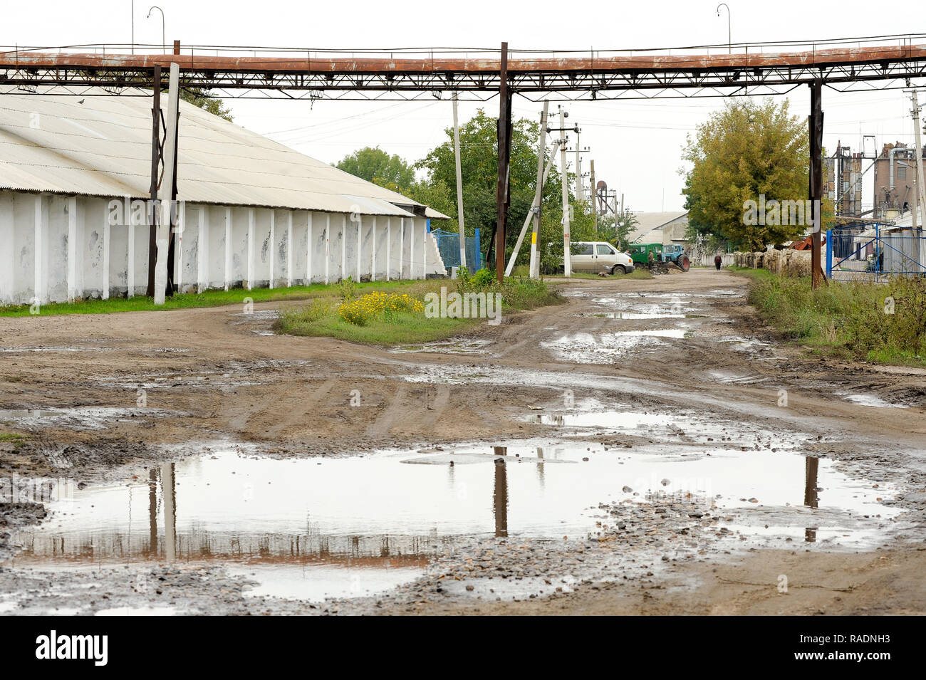 Kiev-Odessa Bahnlinie in der Nähe von Perekrestovo, Ukraine. Am 27. September 2008 © wojciech Strozyk/Alamy Stock Foto Stockfoto