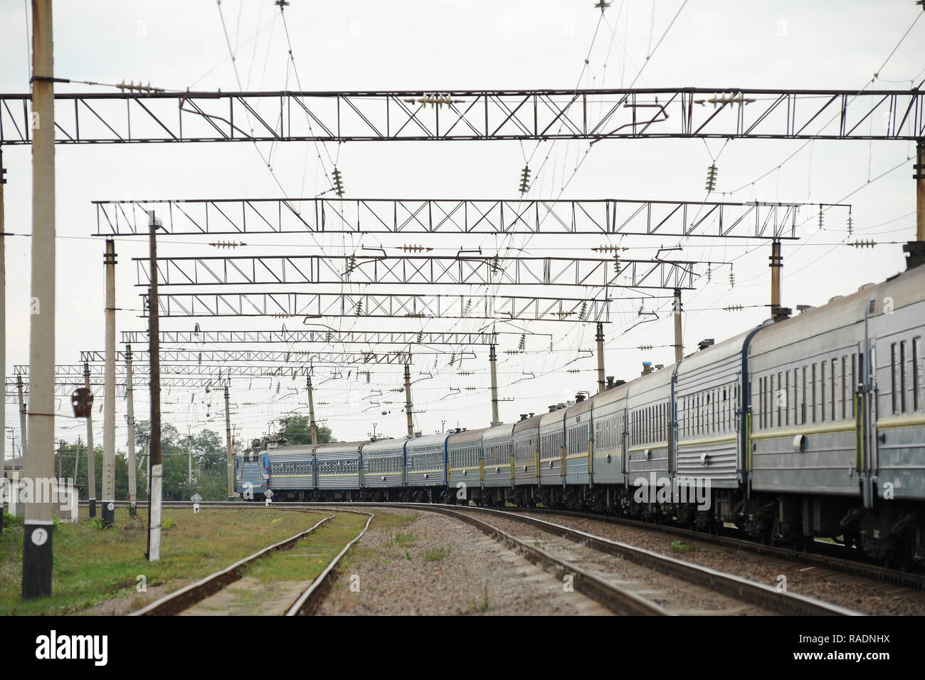 Kiev-Odessa Bahnlinie in der Nähe von Perekrestovo, Ukraine. Am 27. September 2008 © wojciech Strozyk/Alamy Stock Foto Stockfoto