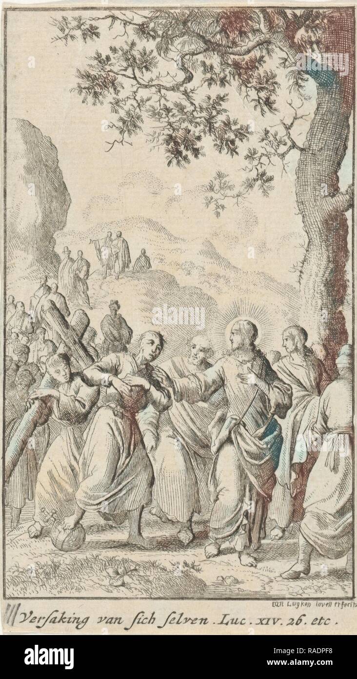 Christus und seine Anhänger, Jan Luyken, 168. Neuerfundene durch Gibon. Klassische Kunst mit einem modernen Touch neuerfundene Stockfoto