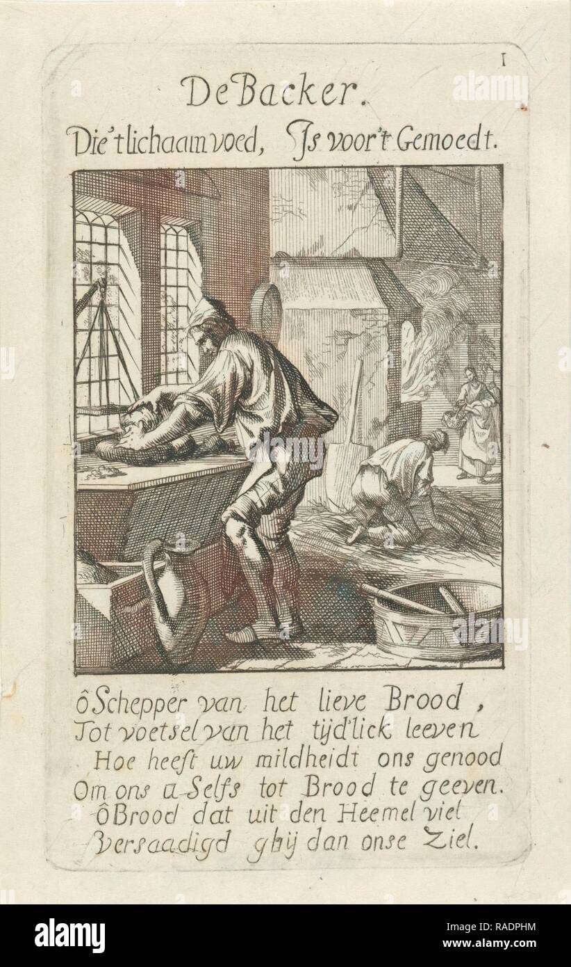 Baker, Jan Luyken, 169. Neuerfundene durch Gibon. Klassische Kunst mit einem modernen Touch neuerfundene Stockfoto