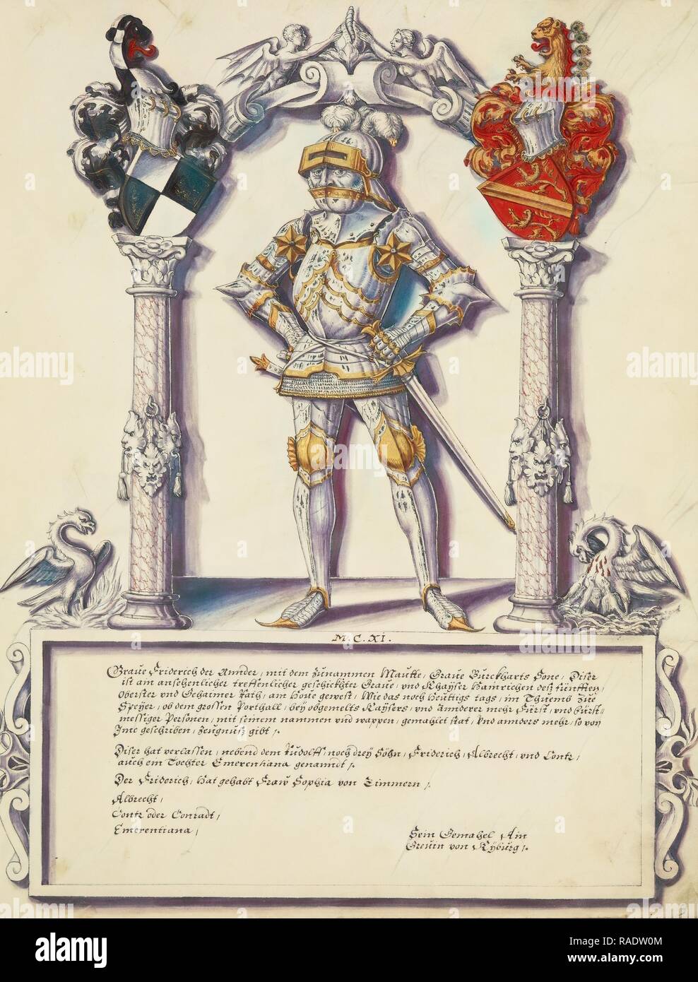 Friedrich II. von Hohenzollern, Jörg Ziegler (Deutsch, Anfang des 16. Jahrhunderts - 1574,1577), Augsburg (wahrscheinlich), Deutschland, über Neuerfundene Stockfoto
